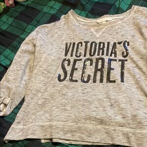Victoria's Secret Gray Striped Top